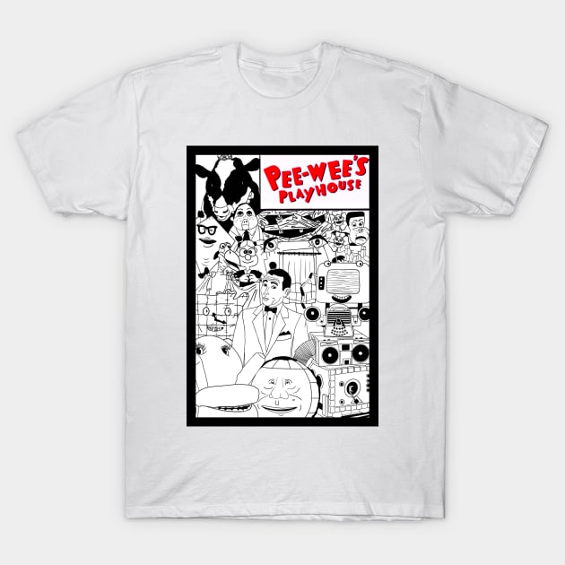 "Pee-Wee's Playhouse" Ensemble T-Shirt by motelgemini